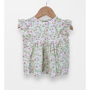 Stitchy Fish Floral Ruffle Top, 12 Months